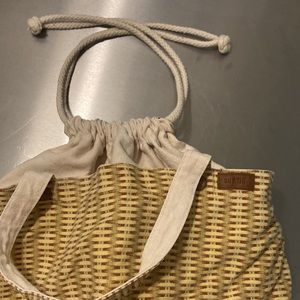 Vintage SHANE Basket Weave Big Tote Purse Bag